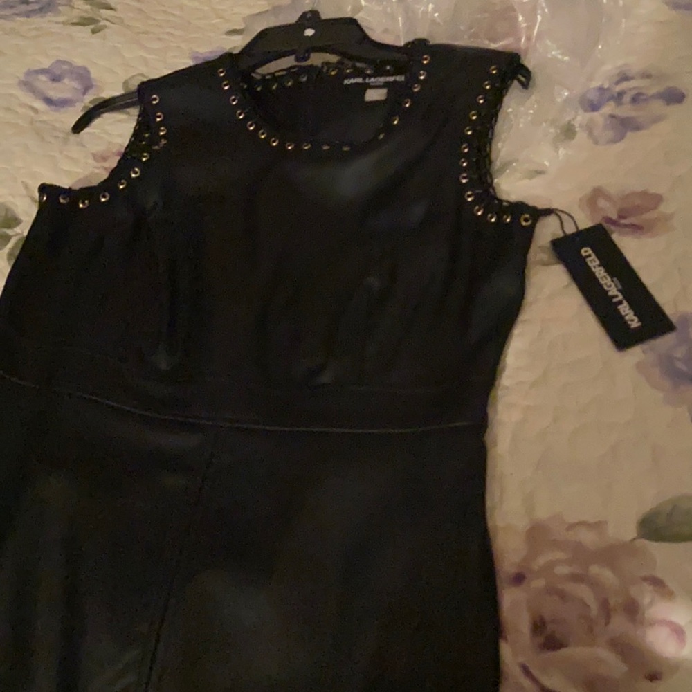 Leather Black Dress